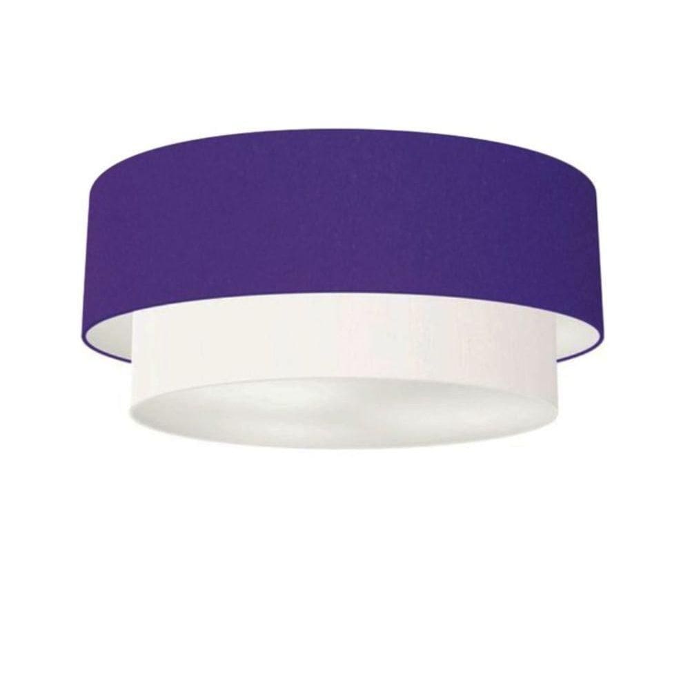 Plafon Para Banheiro Cilíndrico Sb-3063 Cúpula Cor Roxo Branco