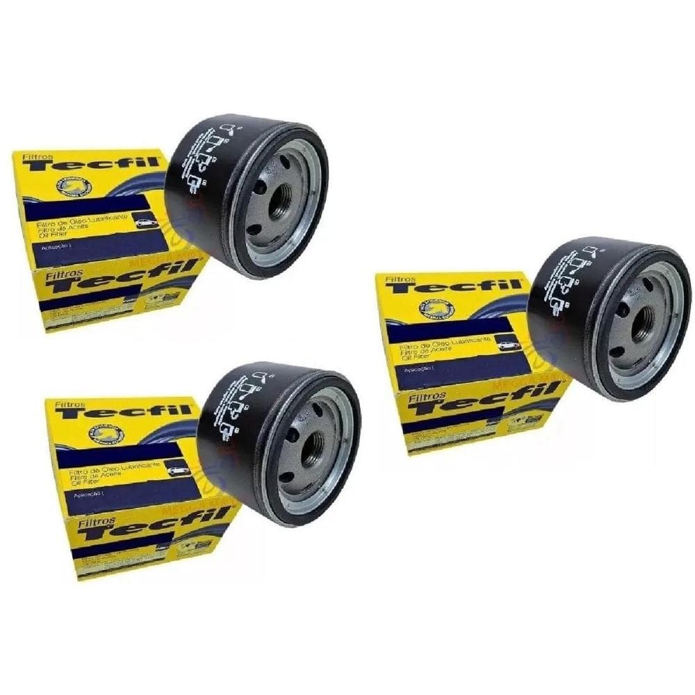 Kit 3 Filtros Óleo Tecfil Psl 639 Suzuki Bandit 600 650 1200