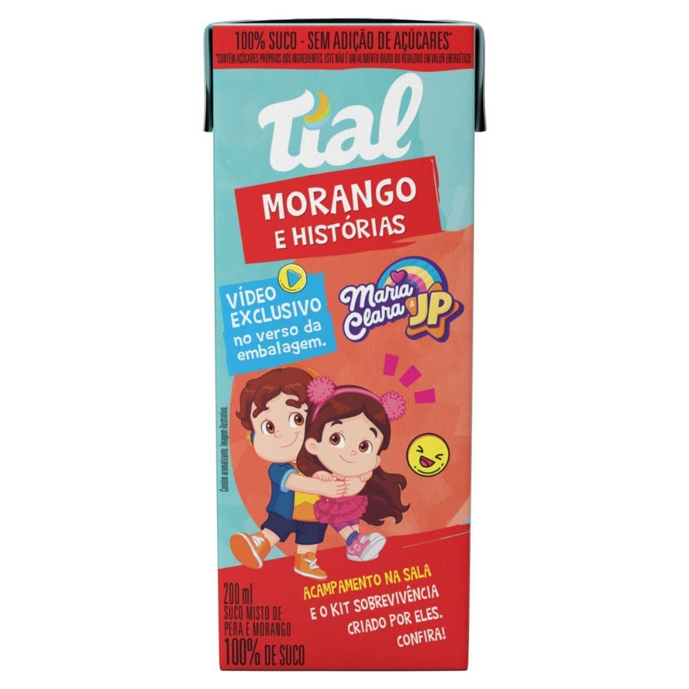 Suco Tial Morango e Historias Misto de Pera E Morango 200ml