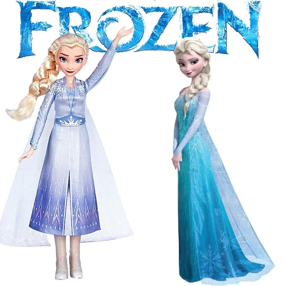 Boneca Princesa Elsa Frozen Brincar Meninas Colorido Cabelo
