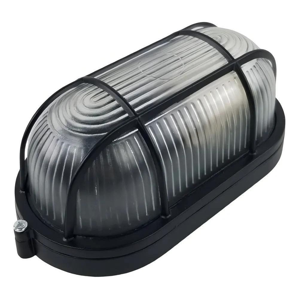 Arandela Luminária Tartaruga Alumínio E Vidro - Cor Preta