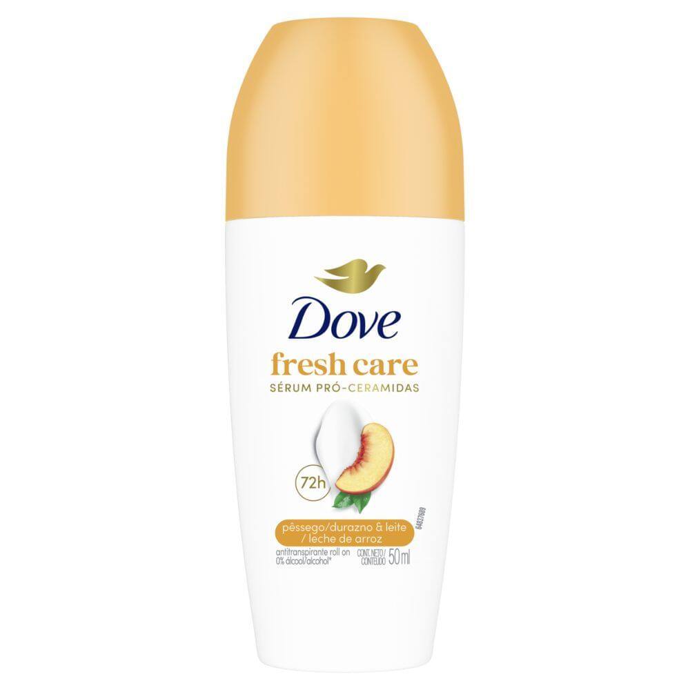 Antitranspirante Roll-On Dove Fresh Care Pêssego e Leite de Arroz 50ml