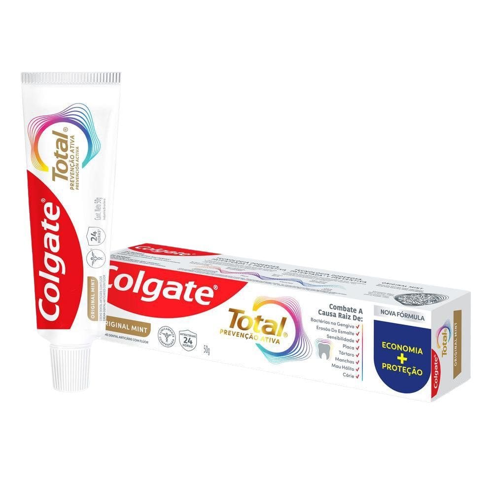 Creme Dental Colgate Total Prevenção Ativa Mint 50g