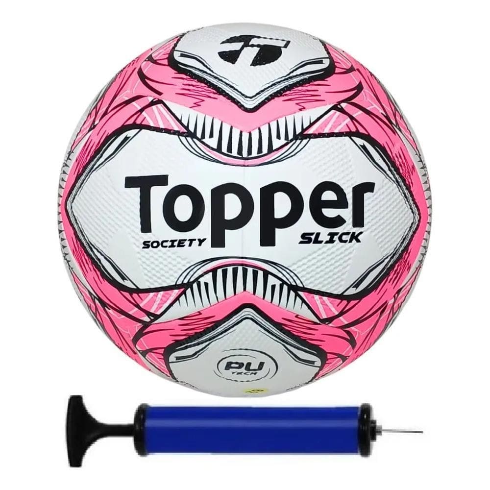 Bola Futebol Society Topper + C/Bomba De Ar