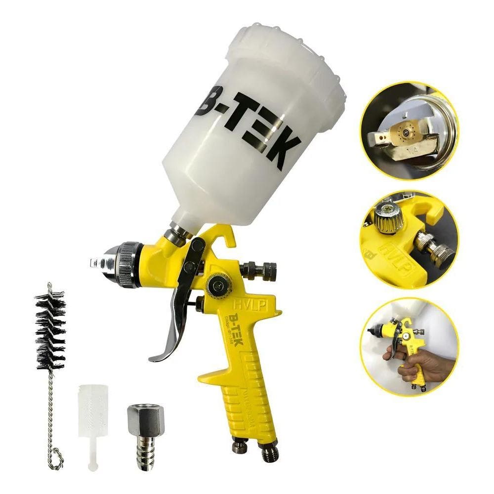Pistola Pintura Automotiva Profissional Hvlp Bico 1.4 600Ml