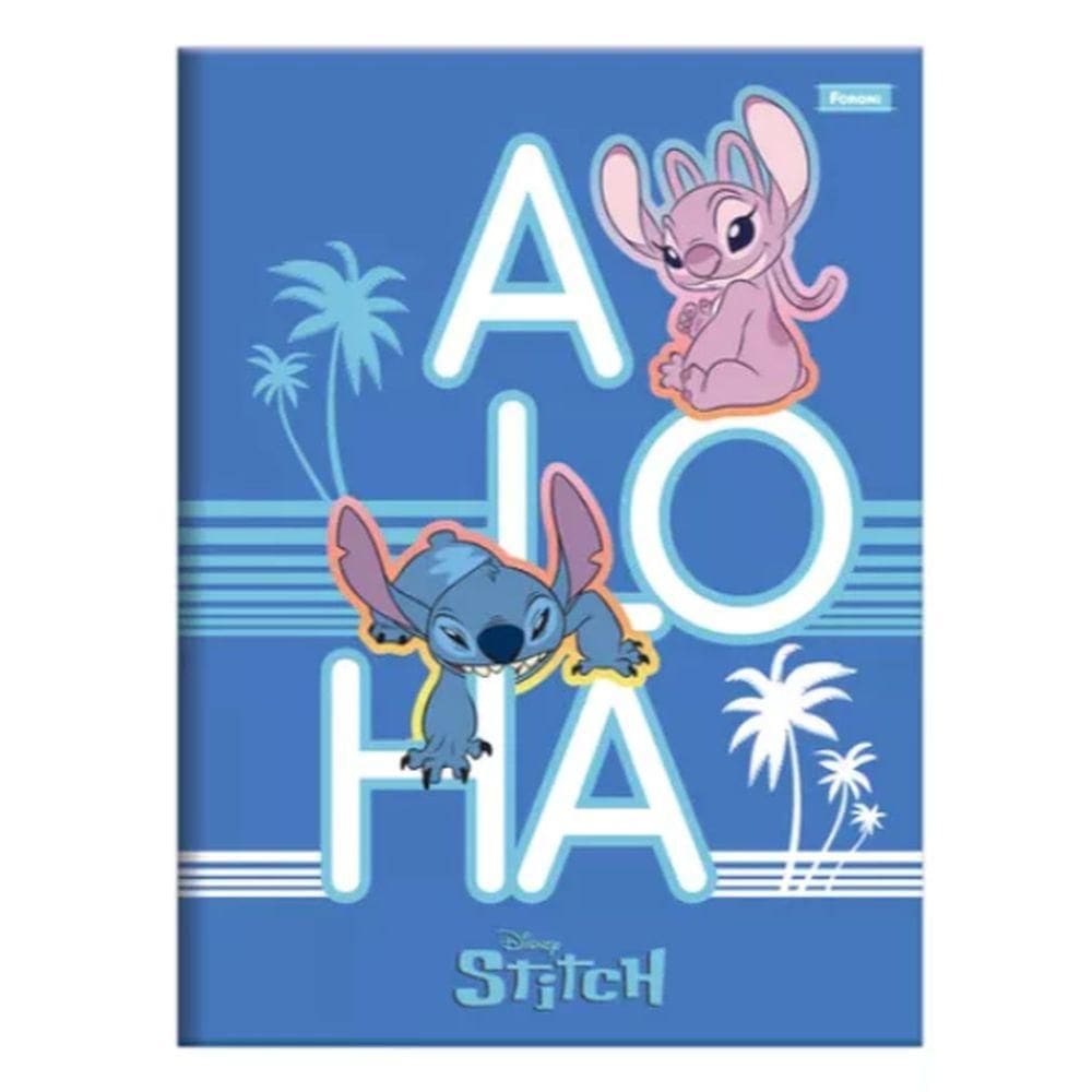 Caderno Univ. Brochura 80 Folhas Stitch Capa 3 - Foroni