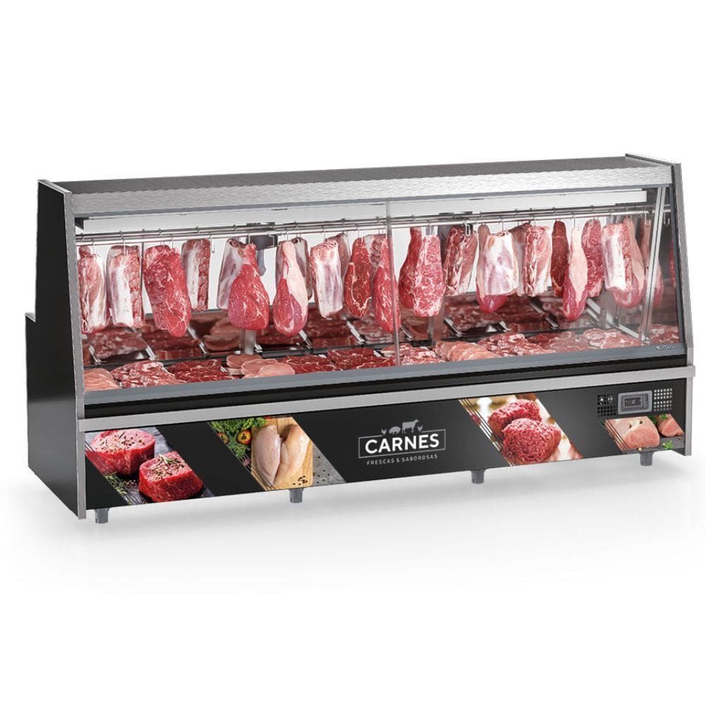 Balcão Frigorifico Turino com Depósito GATS300D Preto Gelopar 220v