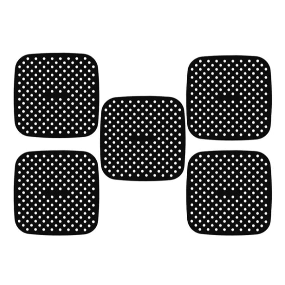 kit 5 Protetores Quadrados Tapete Silicone Fogão Indução 19 cm Almofada Protetora