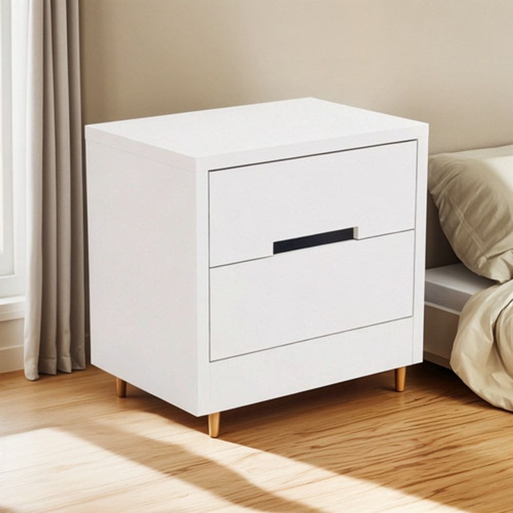 Mesa De Cabeceira Branco 48×54×38 Cm