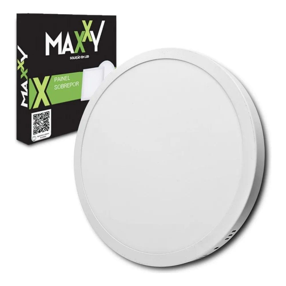 Painel Led Sobrepor Redondo 18W Branco Frio - 6500K - 1200Lm