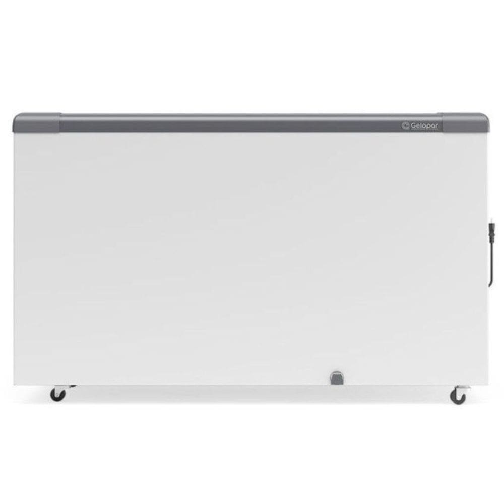 Freezer Plano Vidro Reto Deslizante com LED GHD400L Cinza Gelopar 220V