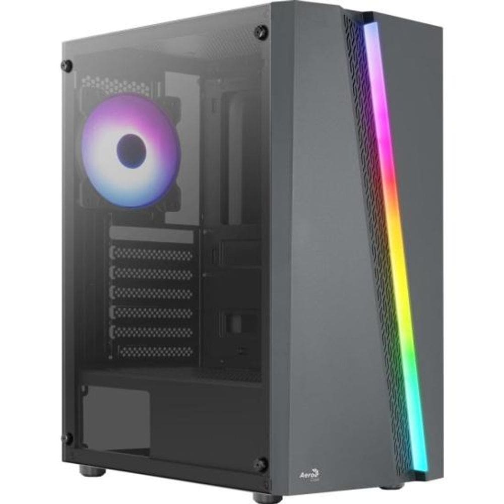Gabinete Gamer Aerocool Blad Preto RGB Lateral Vidro