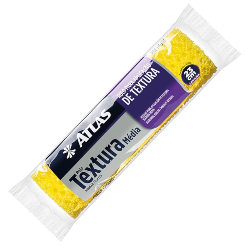 Rolo de Textura Média Espuma 23cm - 110/65 - PINCÉIS ATLAS