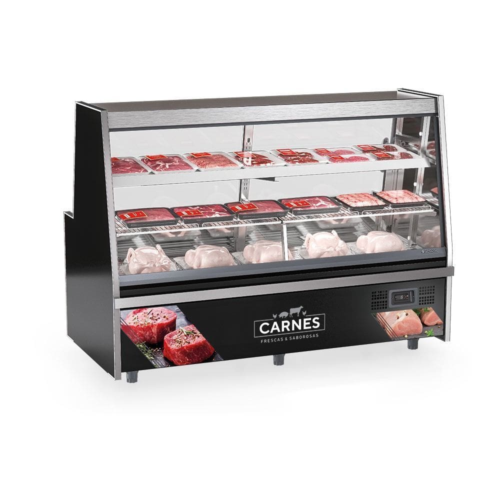 Balcão de Frios e Avícola GRTA200 2MT Preto Gelopar 220v