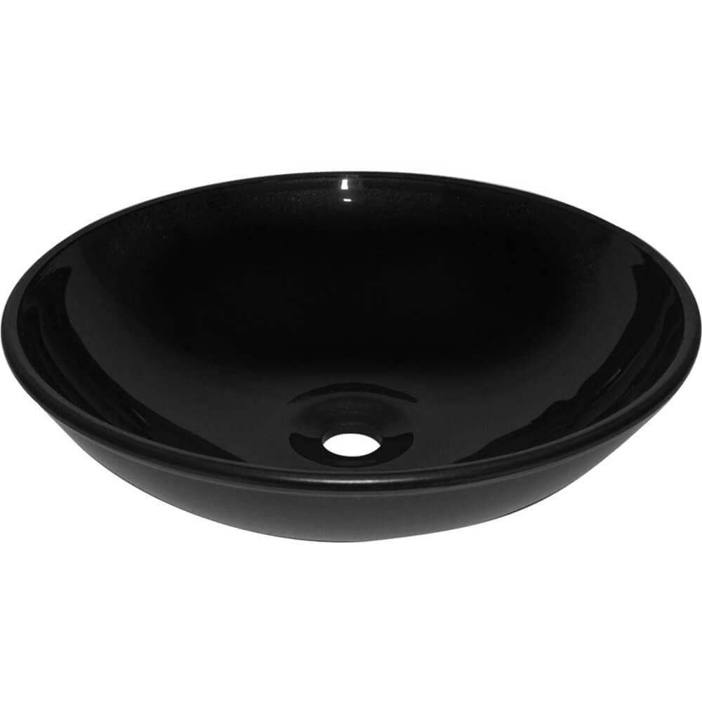 Cuba de Vidro Redonda 350mm Preta - 576 - PRISMATIC