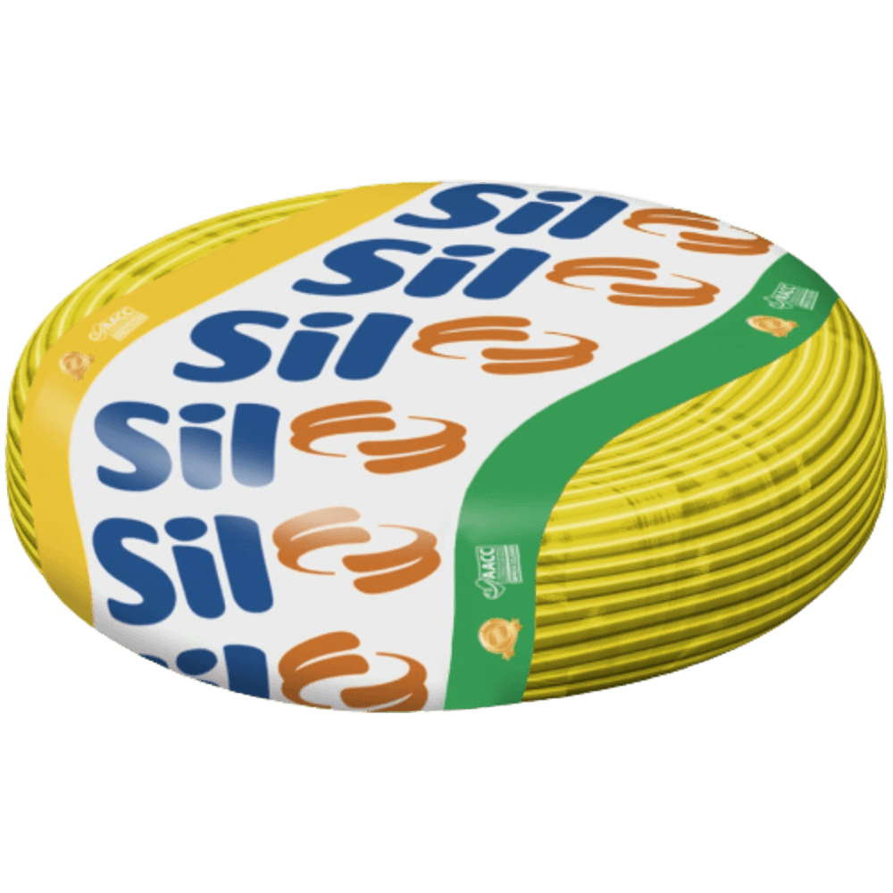 Cabo Flexsil de Cobre 2,5mm 750 Volts Amarelo 100 Metros - 00003.018.007.1.06 - SIL