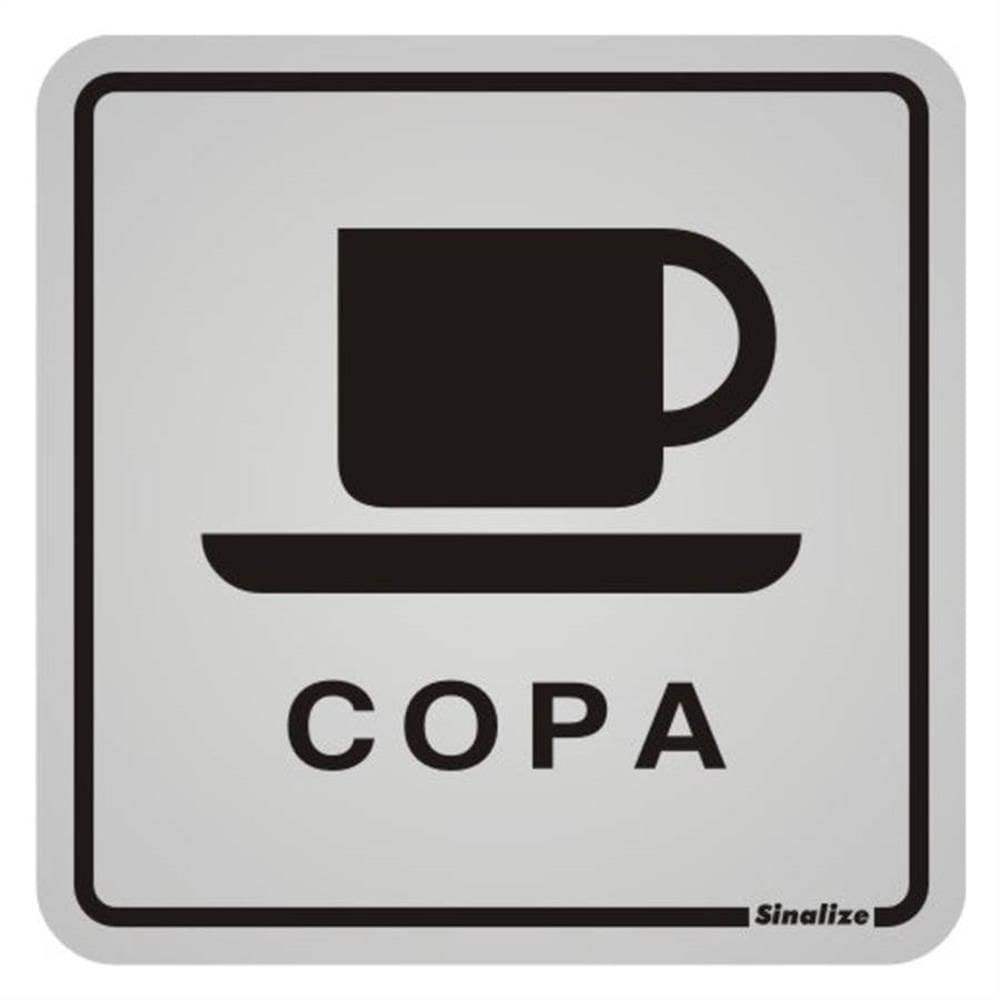 Placa de Alumínio Auto-Adesiva 12x12cm Copa - 900 AO - SINALIZE