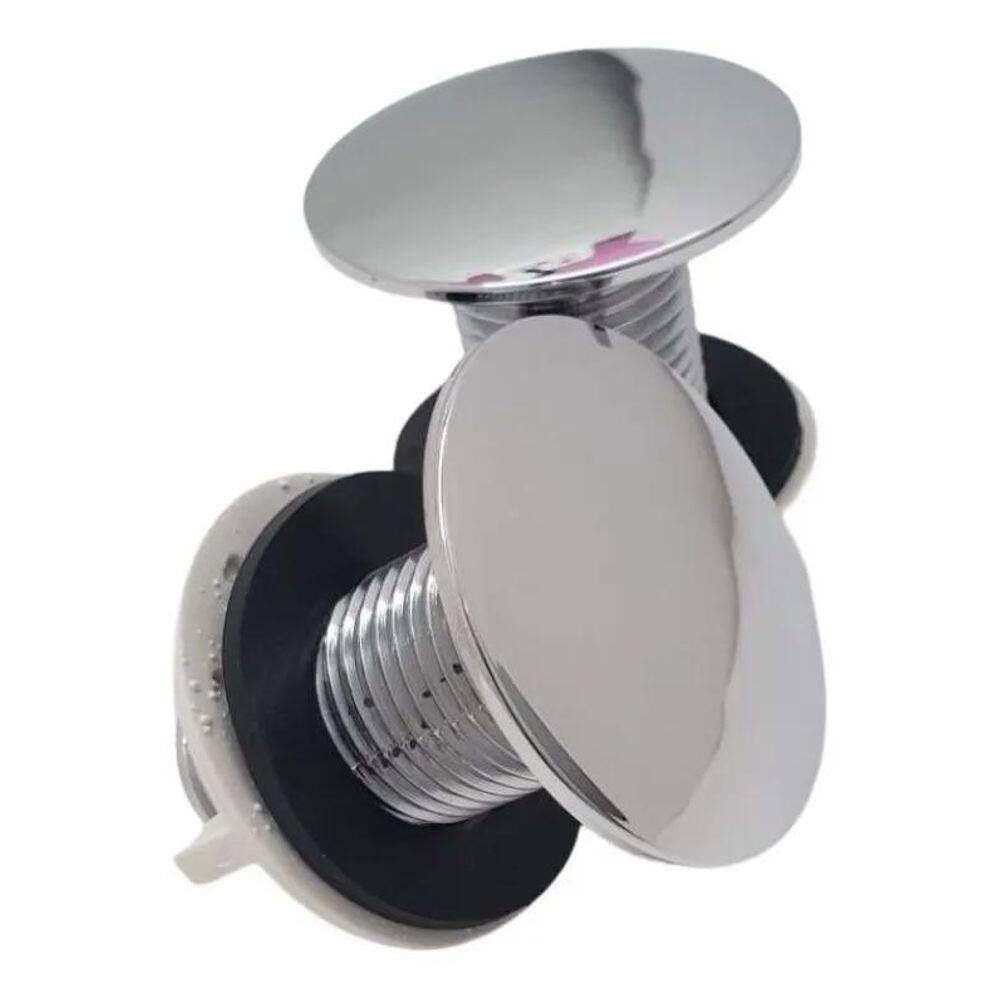 2 Tampão Tampa Tapa Furo Plug Abs 1/2 Lavat/Bide/Pia/Cuba Pr