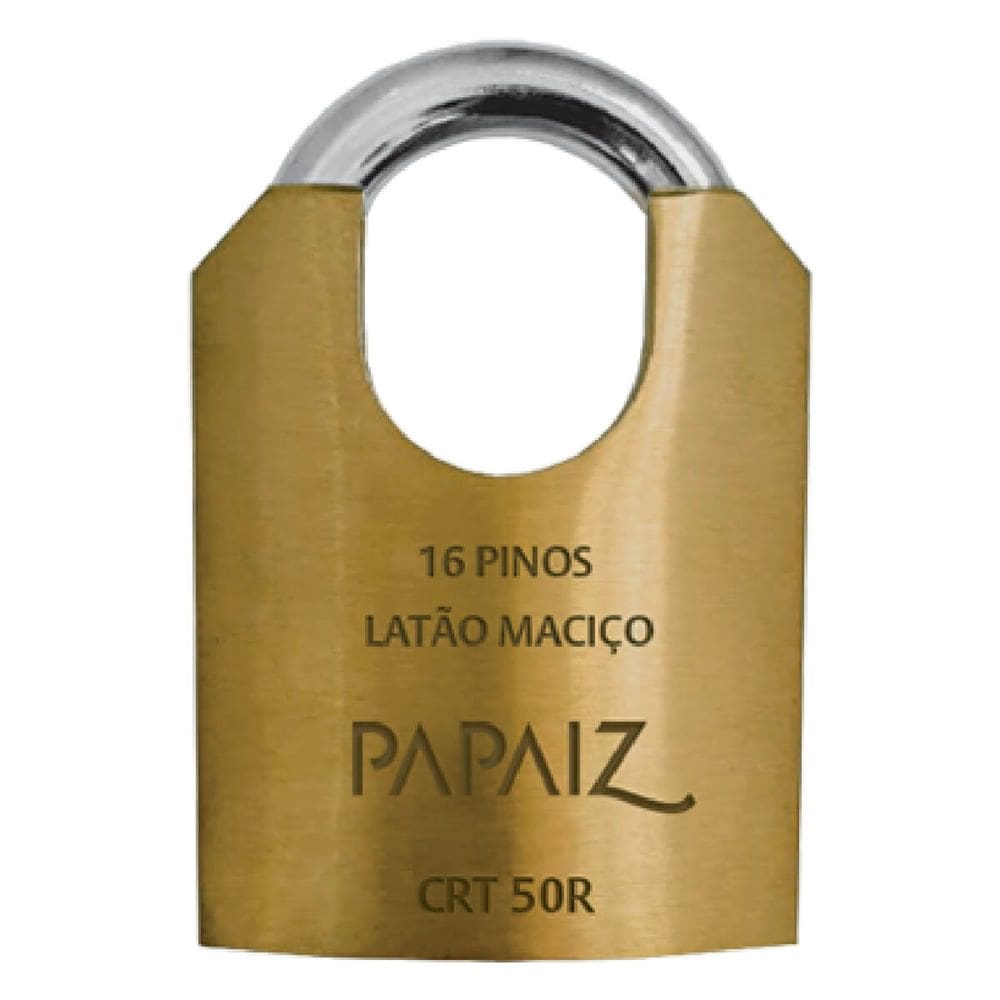 Cadeado CRT50-R Tetra Chave Reforçado de Latão - 0121501CX - PAPAIZ