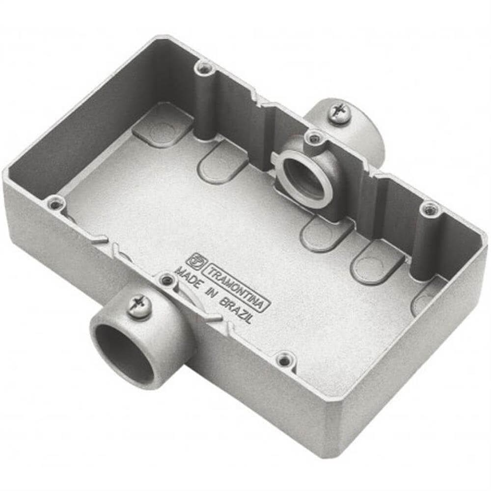 Condulete Triplo Tipo ””CT”” sem Tampa e sem Rosca de 3/4”” Polegadas - 56112012 - TRAMONTINA