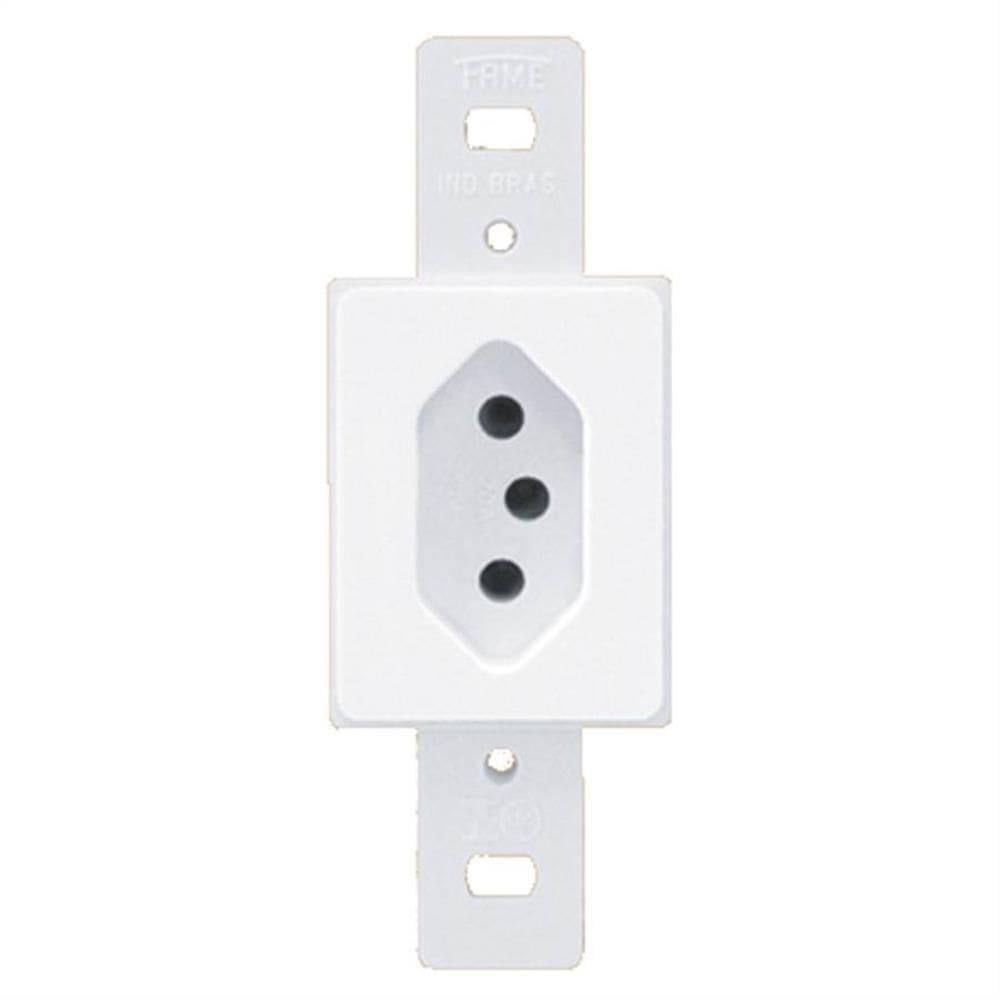 Tomada 2P+T 20A 250 Volts Blanc - 1336 - FAME