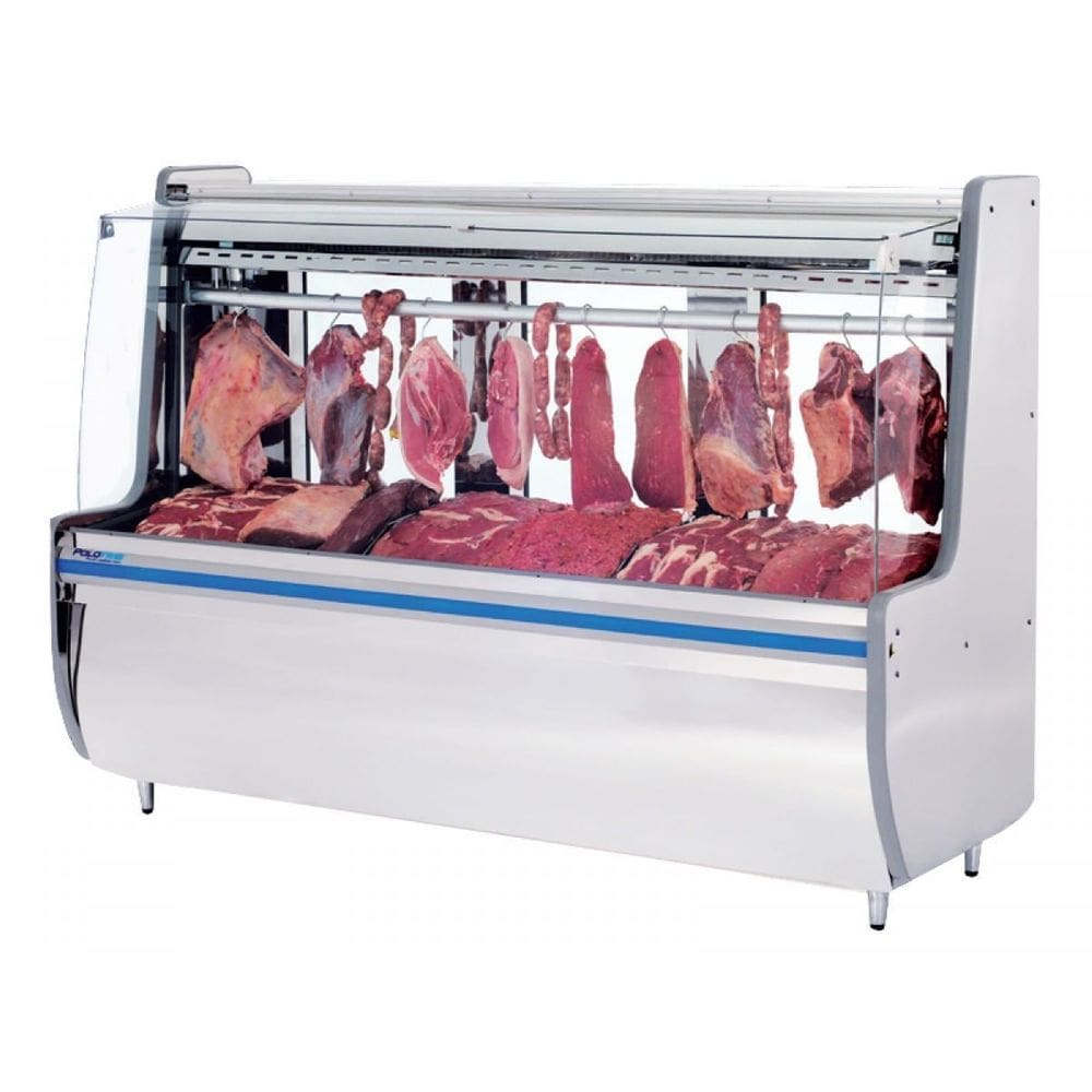 Balcão de Carnes com Gancheira 2MT Polofrio 220V 1005 Faixa Frontal Cinza