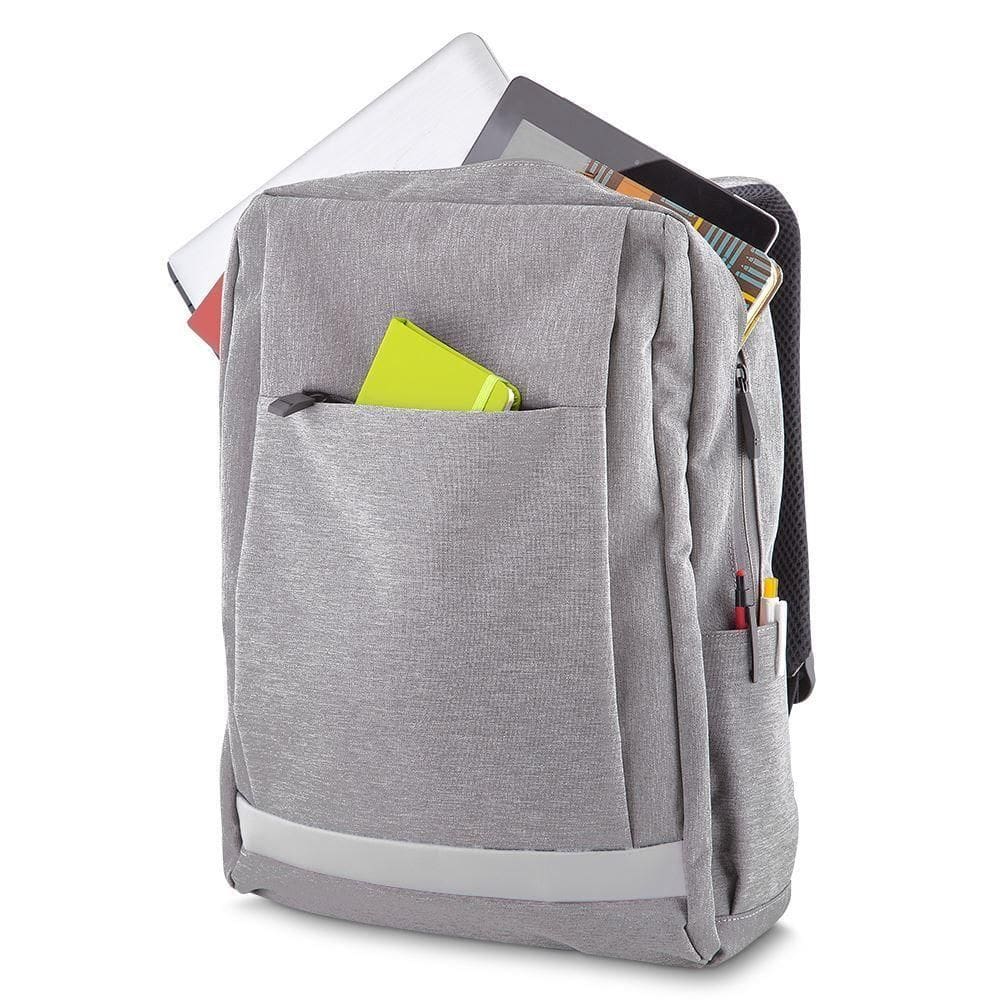 Mochila Slim Branca Multifuncional Para Notebook E Acessórios Diários