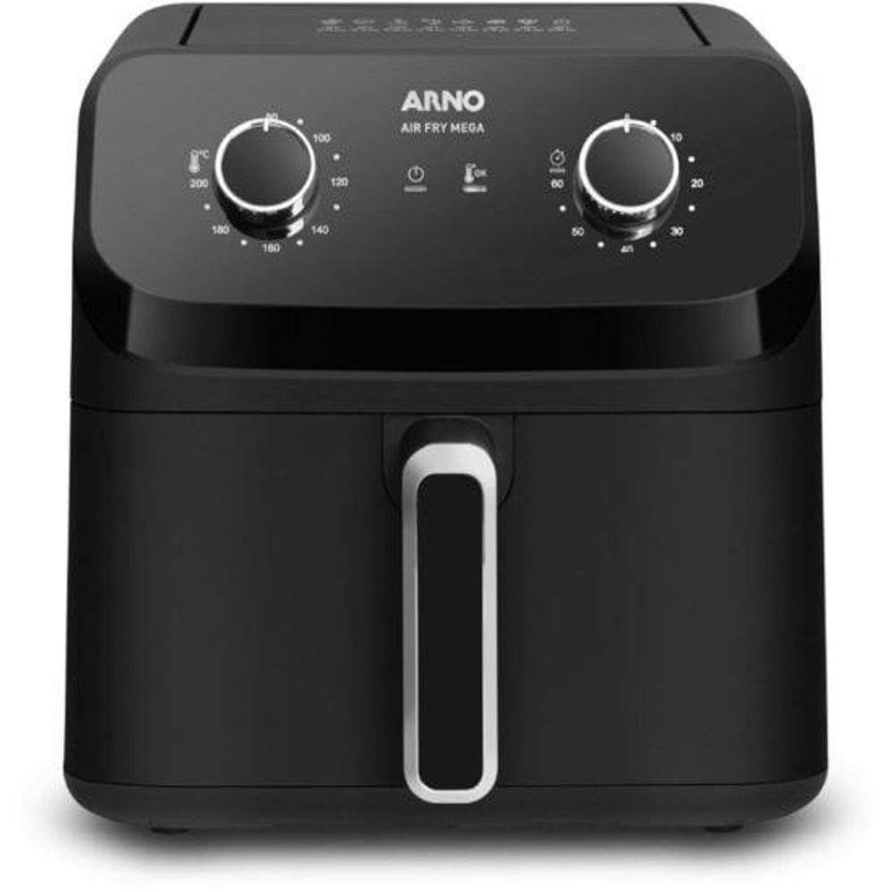Fritadeira Sem Óleo Air Fryer Arno Mega AFM7 7,5L Preta 220V
