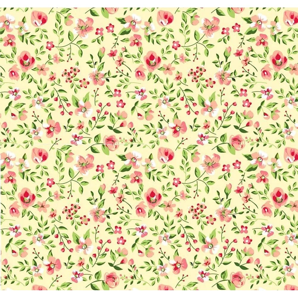 Tecido Tricoline Coleção Floral 50Cm X 1,50Mt 100% Algodão