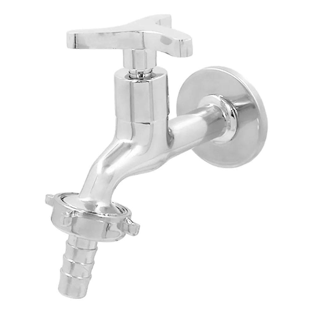 Torneira 1/2 3/4 10Cm Metal Jardim Alta Vazão Pressão 5074E