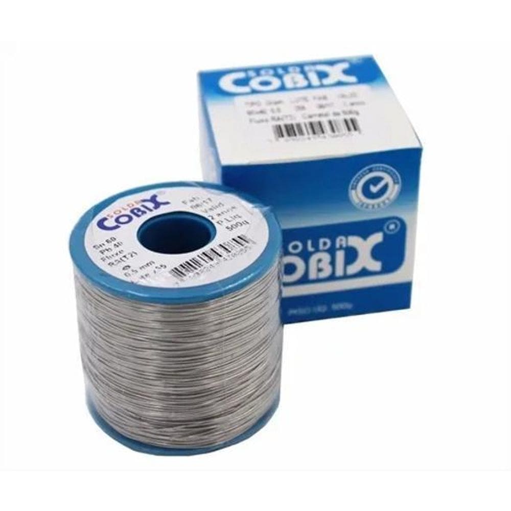 Solda Estanho 60X40 1.5Mm Com Fluxo Ra T2 Rolo 500G - Cobix
