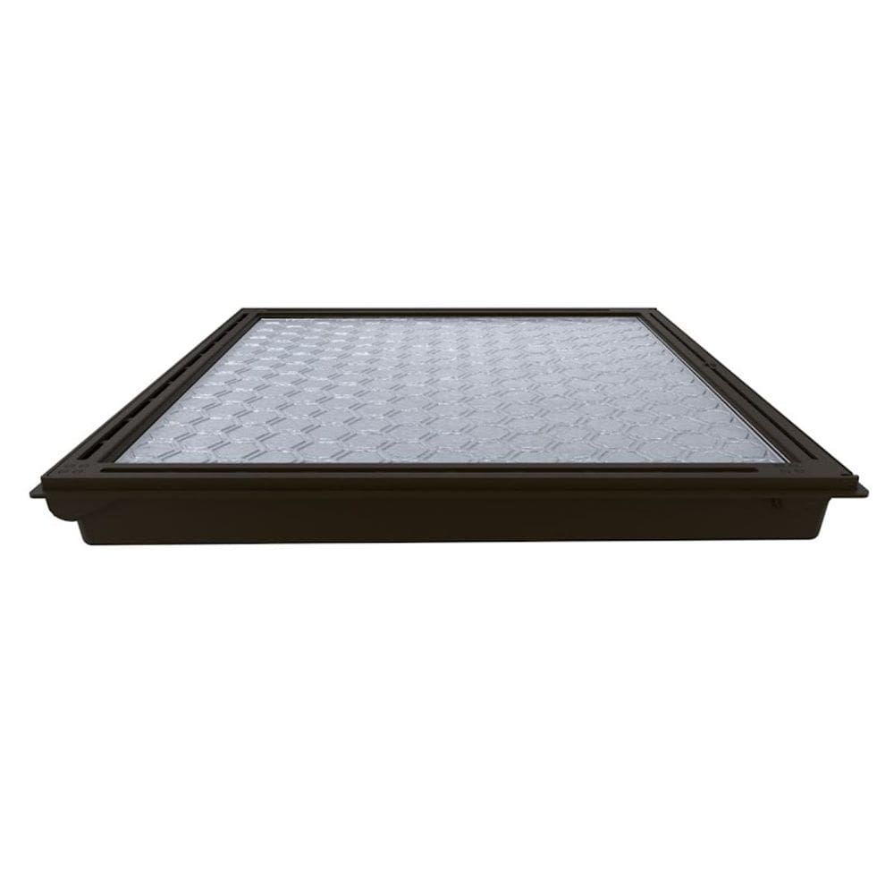 Tampa Casa Máquina Piscina Com Rebaixo Gaveta Preto 95x95cm