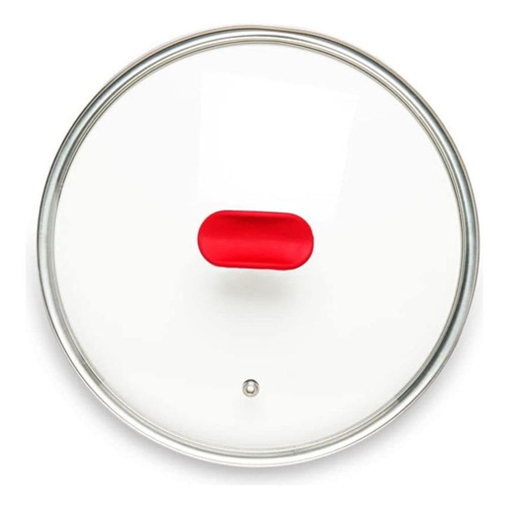 Tampa De Vidro Panela Polishop 20cm - Vermelha