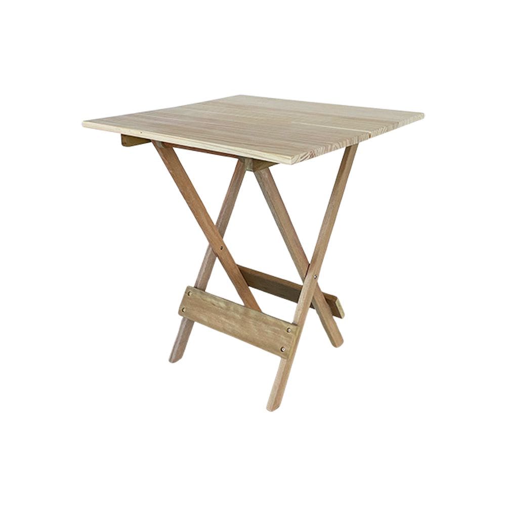 Mesa de Madeira Dobrável 70x70 sem Pintura