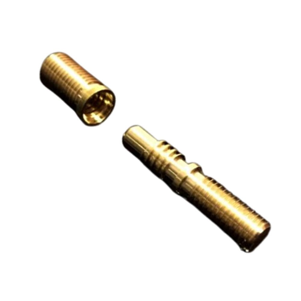 Junção Mini Butt Rosca Ponta Boleada Kit Macho Fêmea