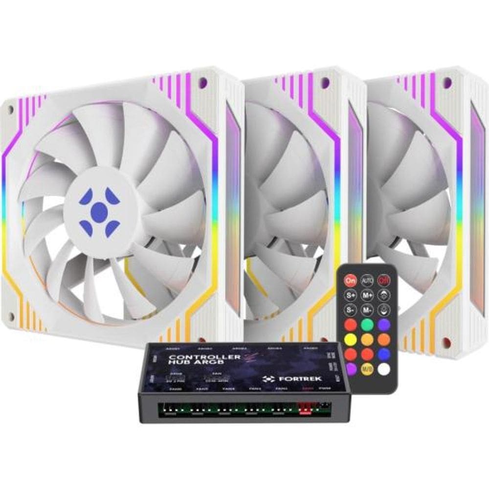 Kit Cooler Fan ARGB Fortrek Frosty Controladora/Controle