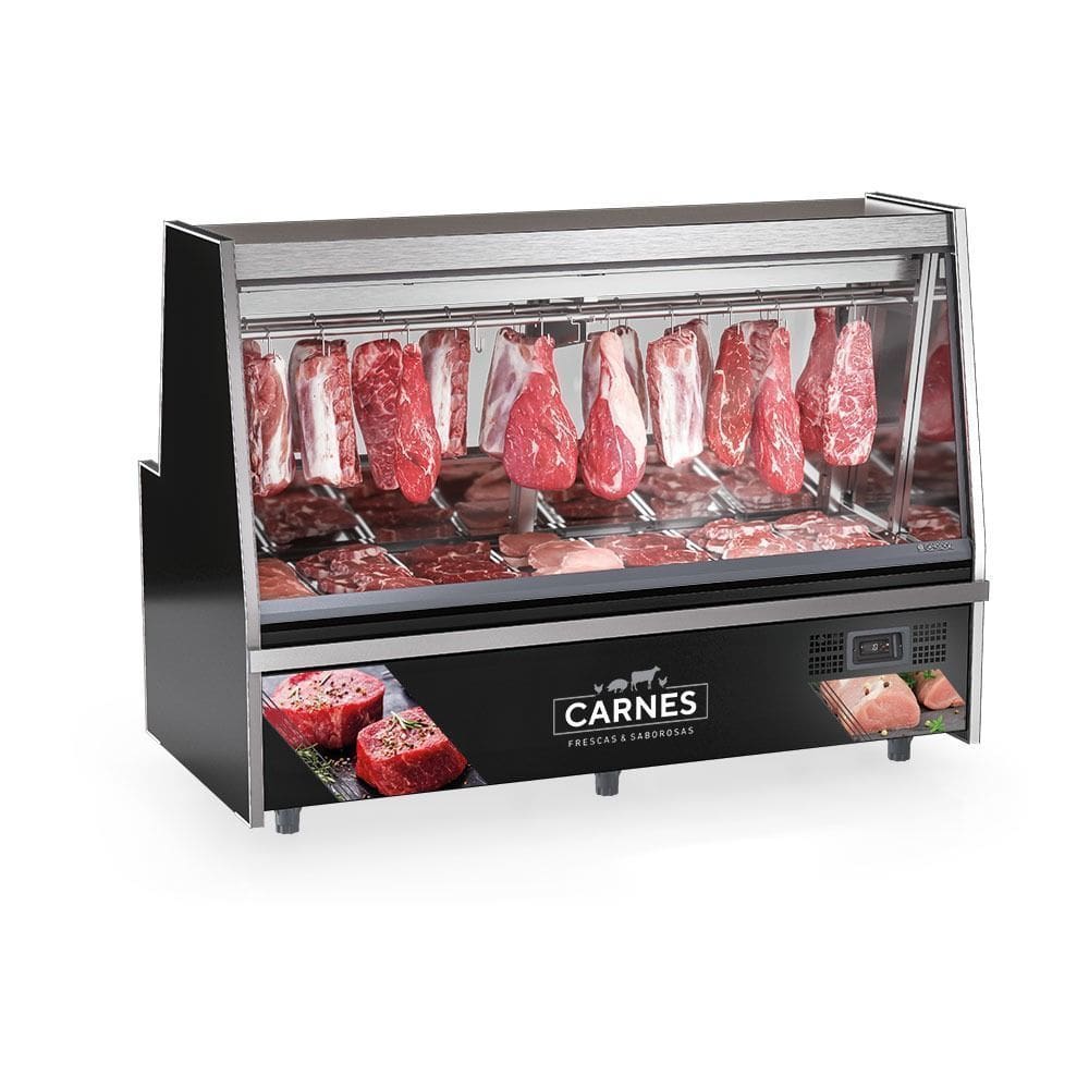 Balcão de Carnes GATS200 2MT Preto Gelopar 220v