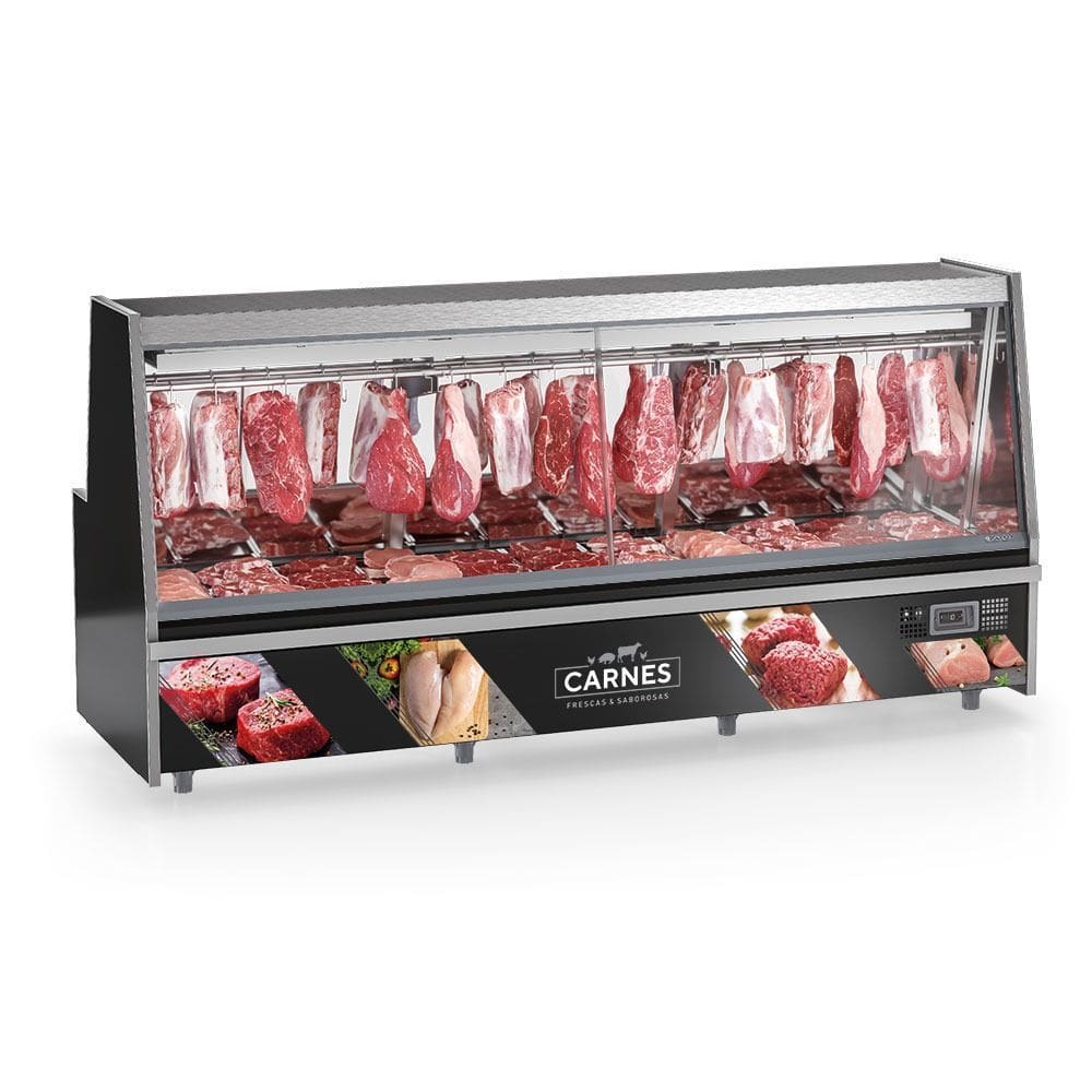 Balcão de Carnes GATS300 3MT Preto Gelopar 220v