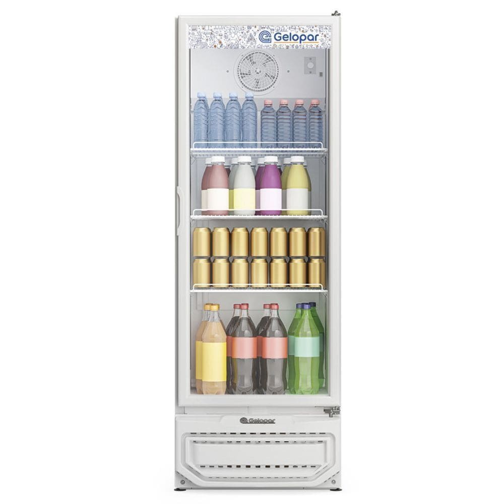 Refrigerador Vertical Porta de Vidro 410L GPTU40EL Branco Gelopar 110V