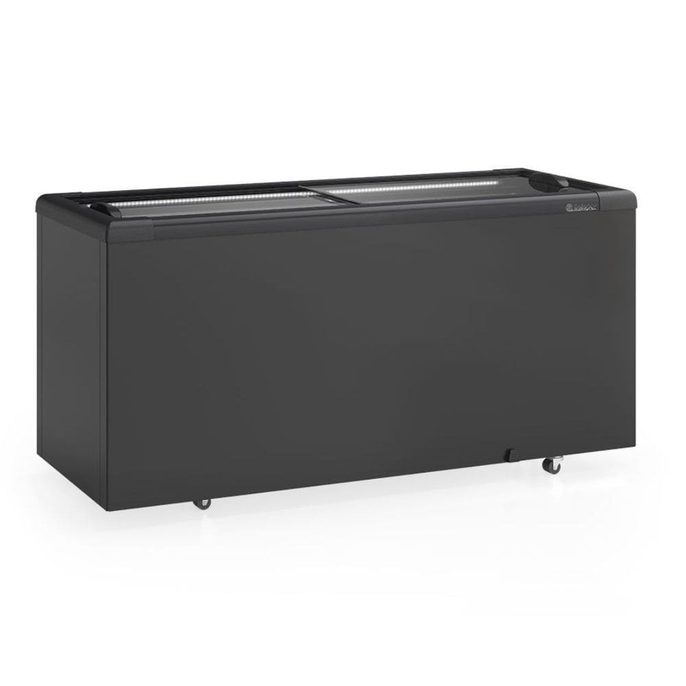 Freezer Plano Vidro Reto Deslizante 500L GHD500LB All Black Gelopar 220V