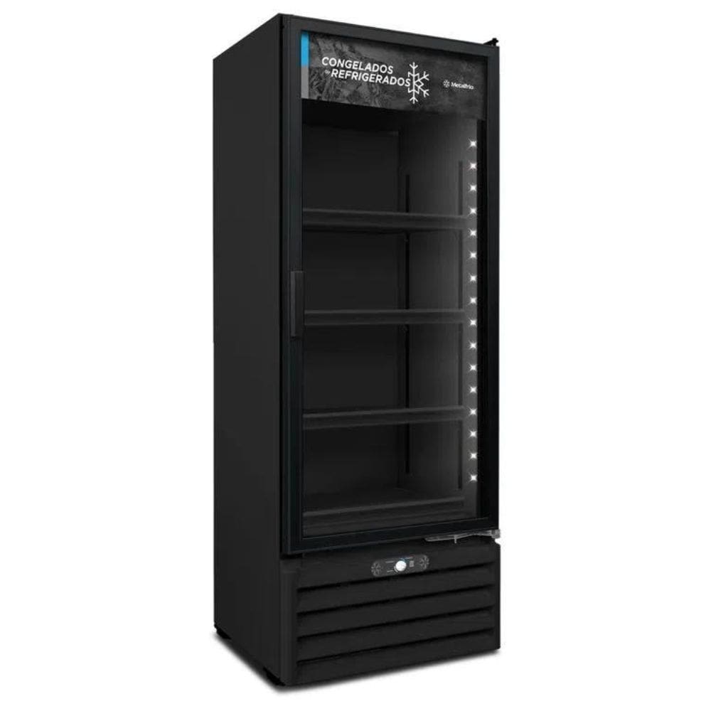 Freezer Dupla Ação com Porta de Vidro VF55AH 531 Litros  All Black Metalfrio 220V