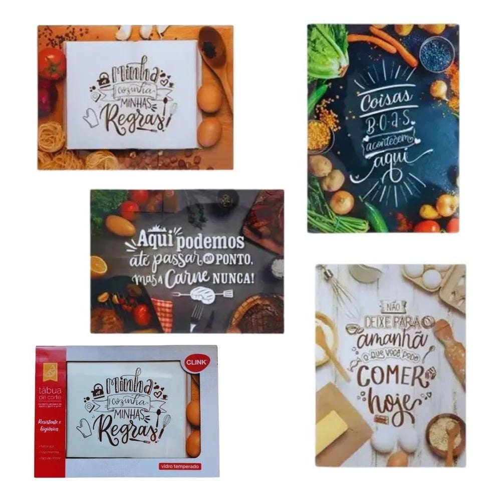 Tábua Corte Vidro Temperado Resistente Churrasco Legumes P