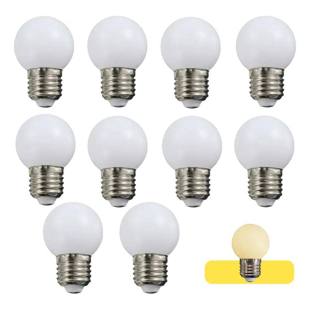 Kit 10 Lâmpada Led Bolinha 3W E27 G45 Varal Espelho Camarim