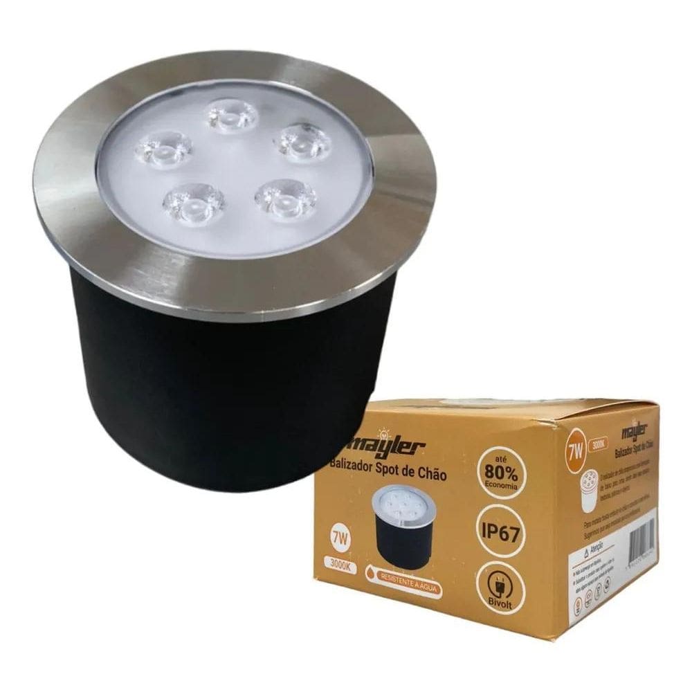 Embutido Solo 7W Balizador Led Blindado Ip67 Spot Chão Piso