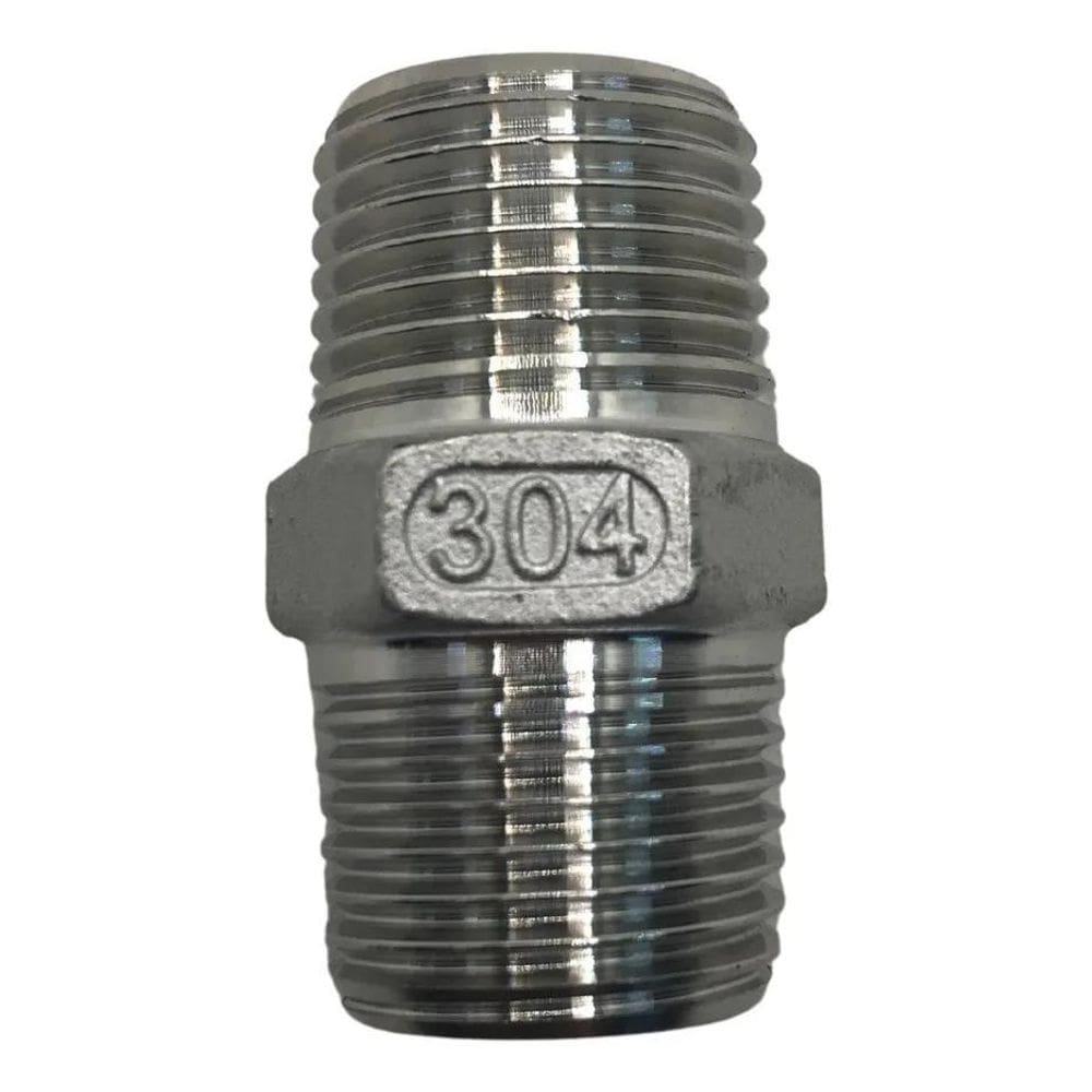 Niple Duplo Aço Inox 304 Conexão Rosca 1/2 150Lbs