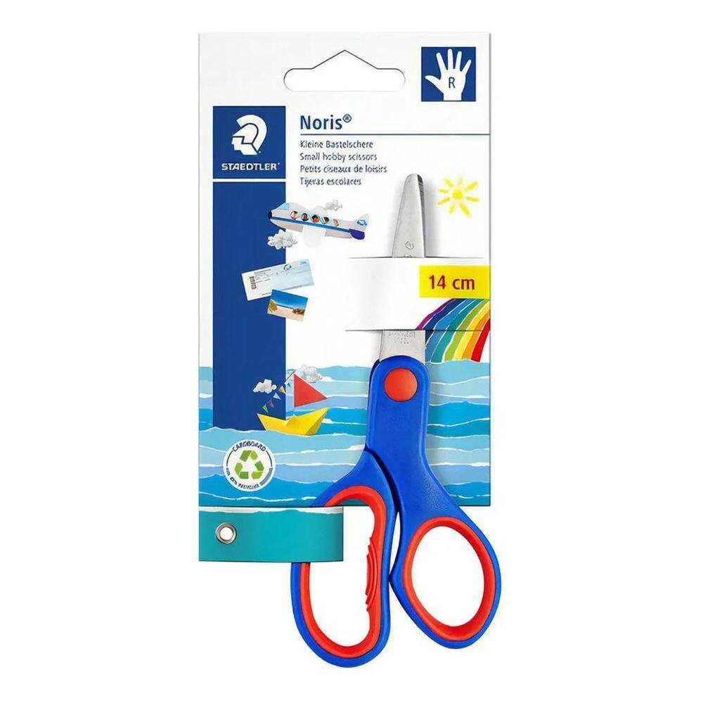 Tesoura Escolar Pequena Staedtler 14Cm Cor Azul