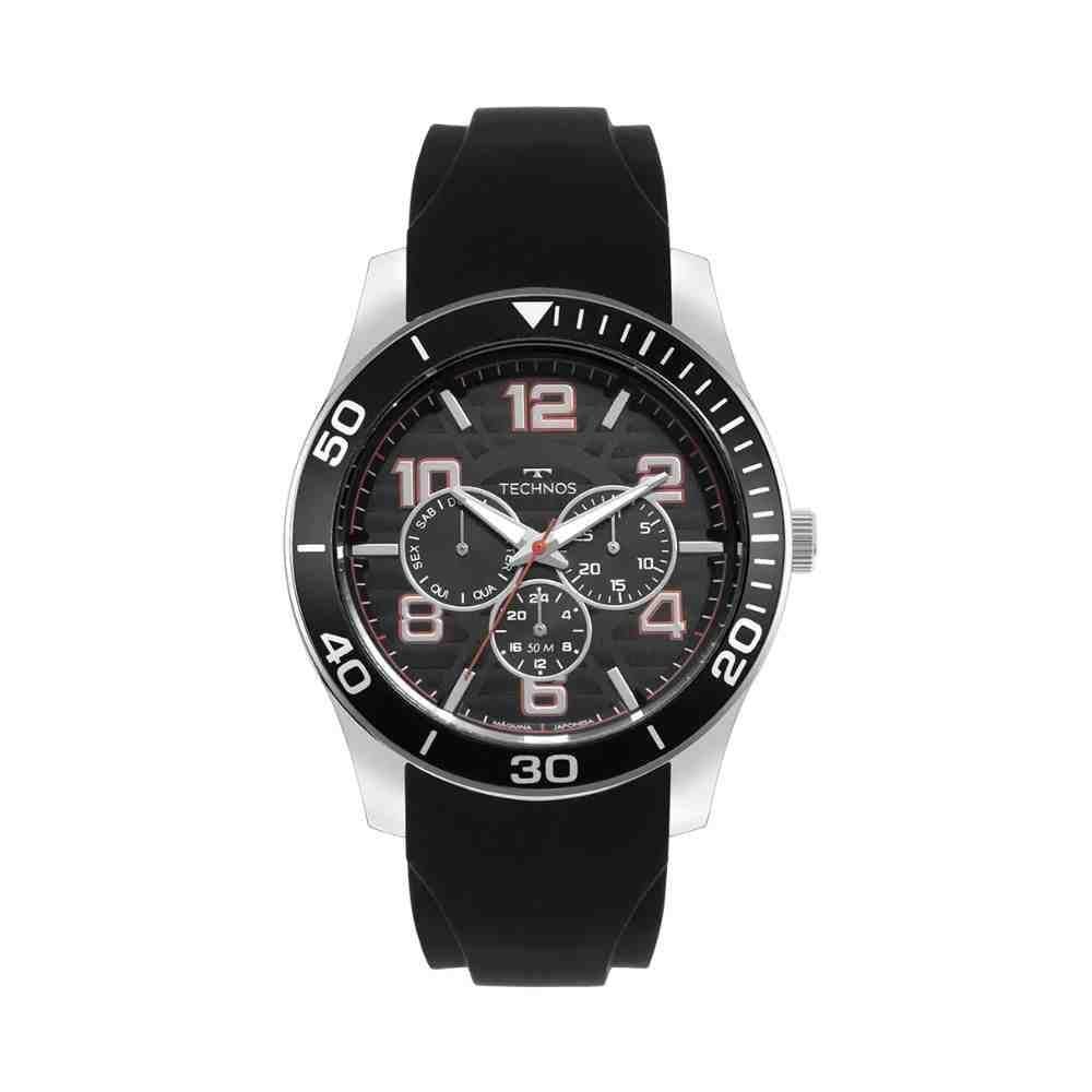 Relógio Technos Racer Prata/Preto Masculino 6P29Alp/2P