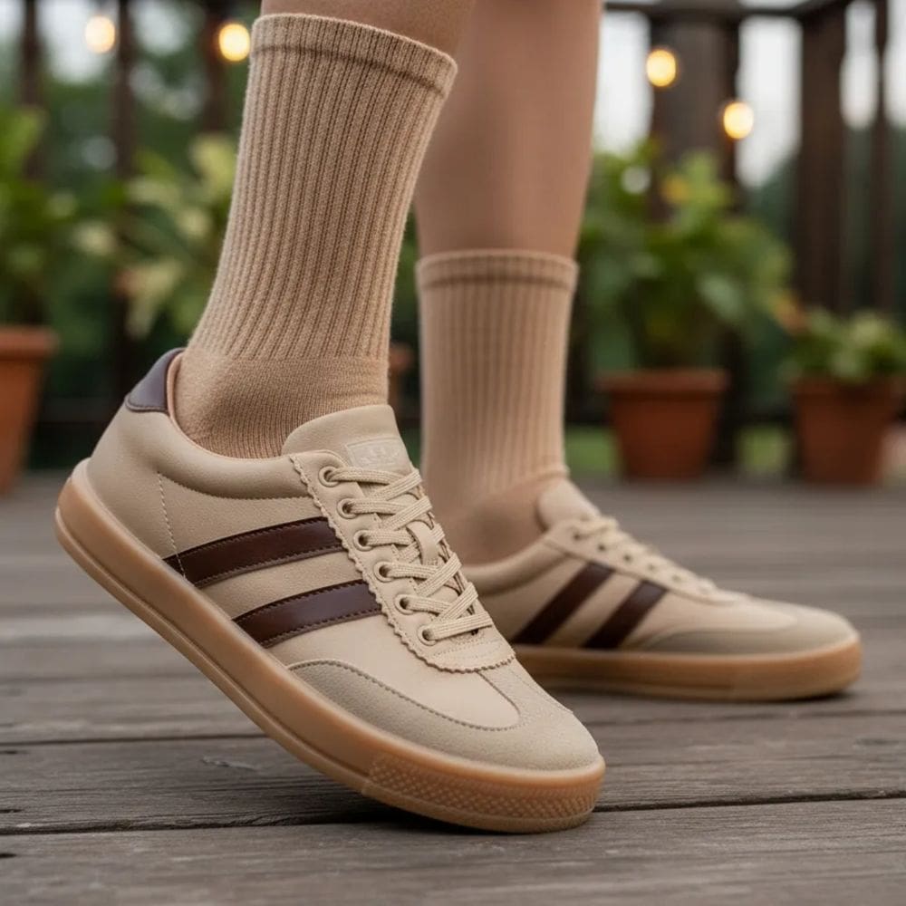 Tênis Samba Casual Feminino Leve Confortável De Amarrar Byara