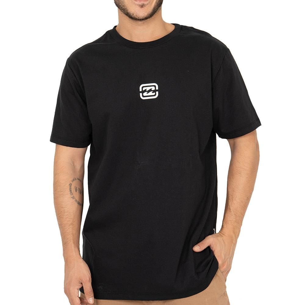 Camiseta Billabong Bracket Wave SM26 Masculina Preto