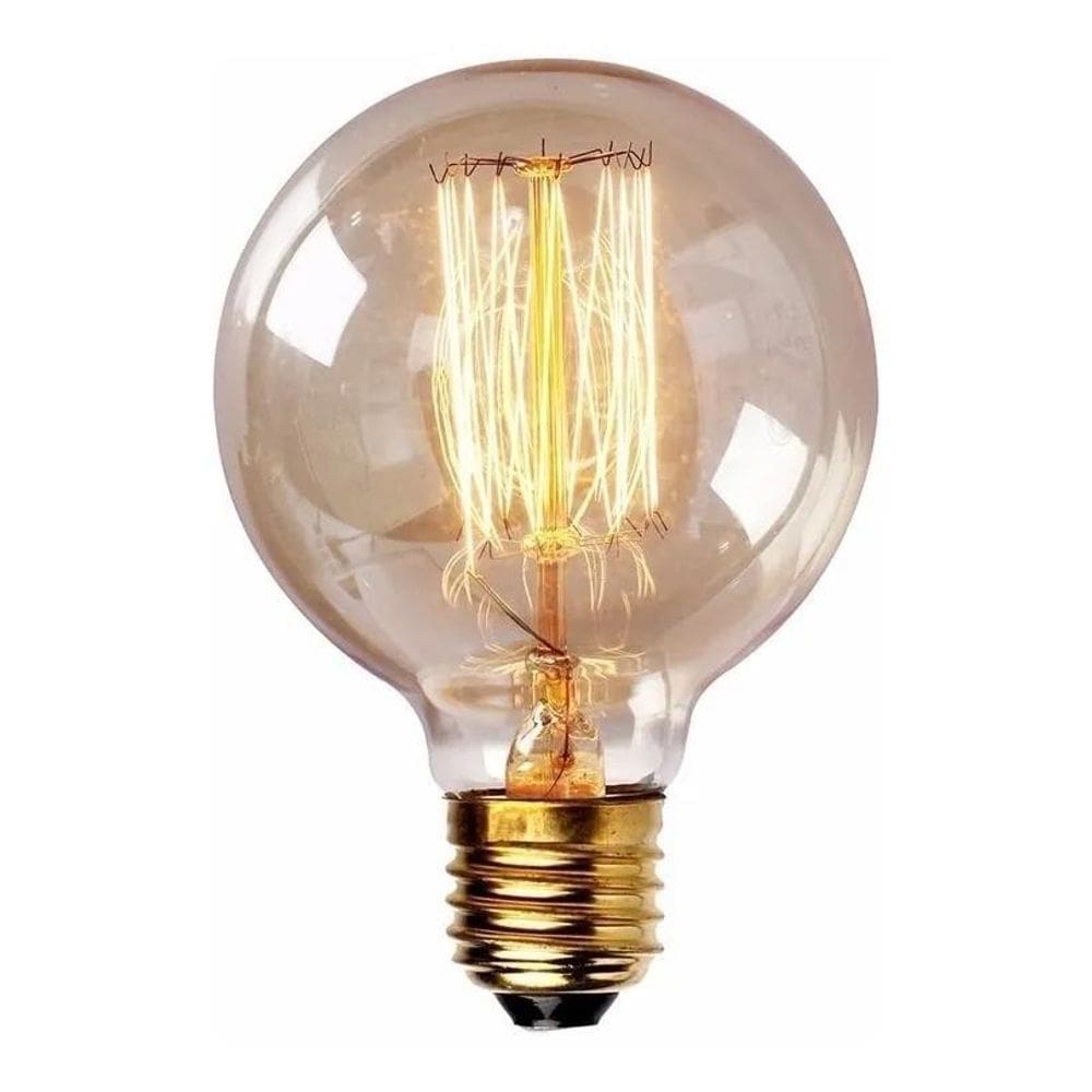 Lâmpada Vintage - Filamento De Carbono G80 - 60W E27 Cor Da